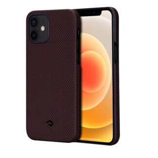 Apple Iphone 12 Mini Pitaka UltraThin Magez kõvakorpus DarkRed Twill