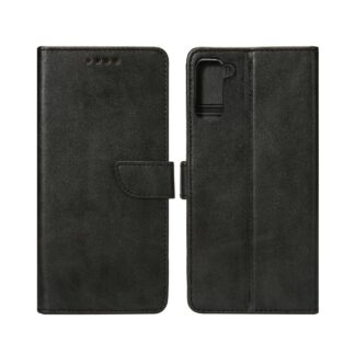 Samsung S21 (5G) / G991 Fancy Leather kaitsekott must