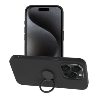 Apple Iphone 16 Pro Magnet Ring silikoonkaitse must