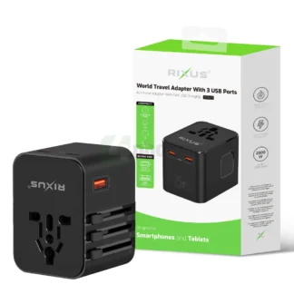 Rixus RX3425 universaalne 25W toalaadija adapter Usb-C / USB-A