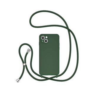 Apple Iphone 14 Plus Crossbody silikoonkaitse roheline