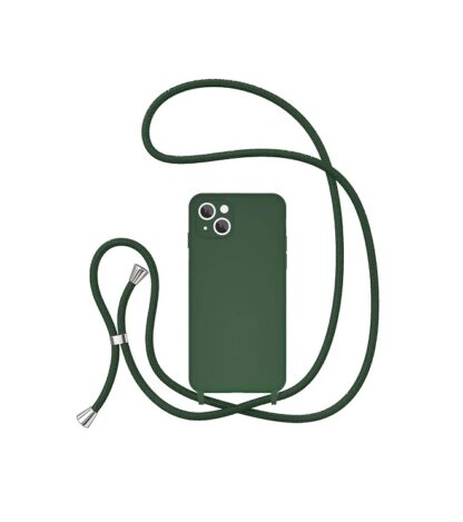 Apple Iphone 14 Plus Crossbody silikoonkaitse roheline