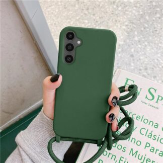 Samsung S25 / S931 Crossbody silikoonkaitse roheline
