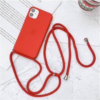 Apple Iphone 11 / Ipohone XR Crossbody silikoonkaitse punane