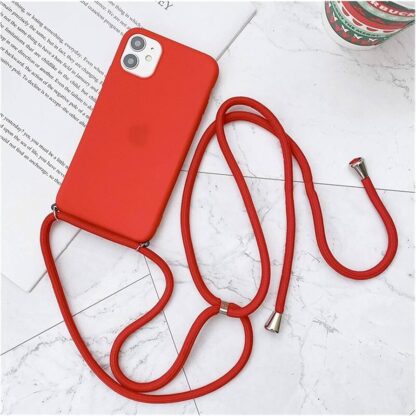 Apple Iphone 11 / Ipohone XR Crossbody silikoonkaitse punane