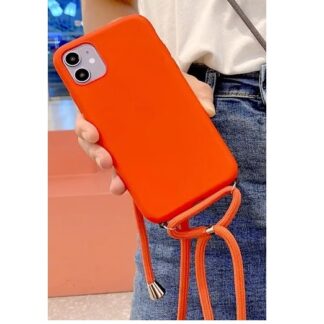 Apple Iphone 11 / Iphone XR Crossbody silikoonkaitse oranz