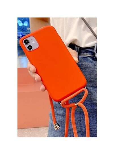 Apple Iphone 11 / Iphone XR Crossbody silikoonkaitse oranz