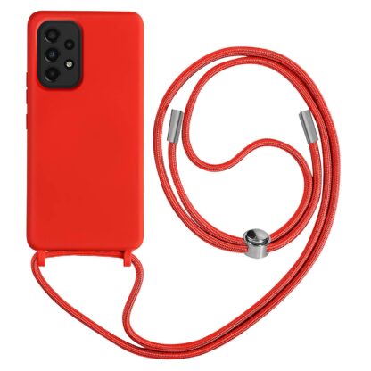 Samsung S20 FE (4G) / (5G) Crossbody silikoonkaitse punane
