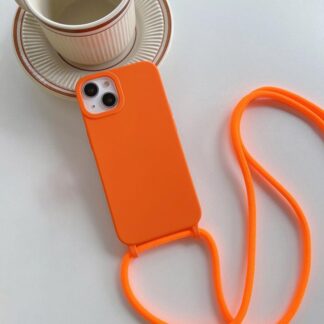 Apple Iphone 14 Plus Crossbody silikoonkaitse oranz