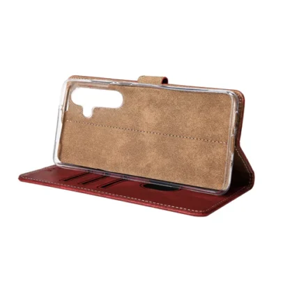 Samsung S24 FE / S721 Fancy Leather kaitsekott veinipunane - Image 4