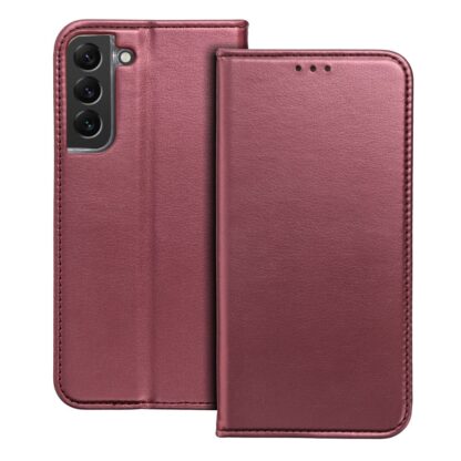 Samsung S25 Plus (5G) / S936 Leather Book kaitsekott veinipunane