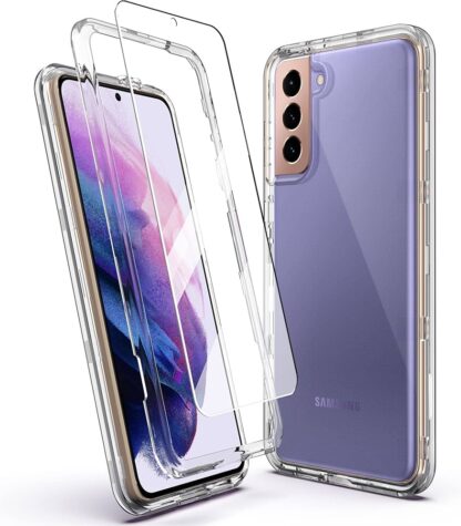 Samsung S21 FE (5G) / G990 UltraSlim silikoonkaitse + kaitseklaas 2in1