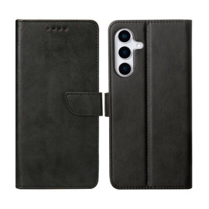 Samsung S25 (5G) / S931 Fancy Leather kaitsekott must - Image 2