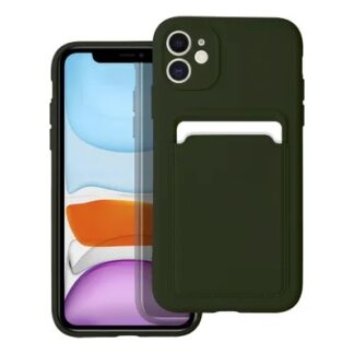 Apple Iphone 11 Wallet silikoonkaitse tumeroheline