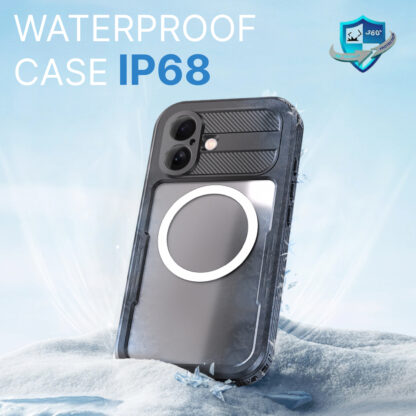 Apple Iphone 16 Waterproof Magsafe veekindel ümbris must - Image 4