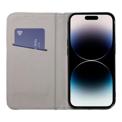 Samsung A56 (5G) / A566 Leather Magnet kaitsekott must - Image 2