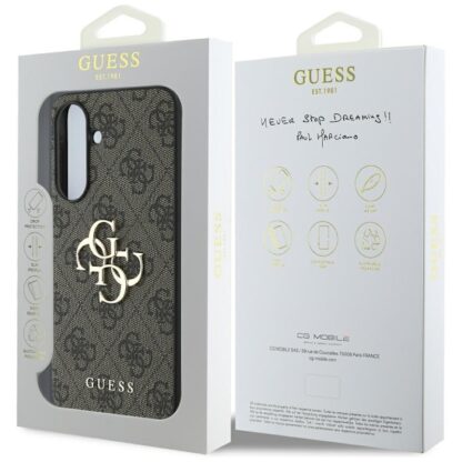 Samsung A56 (5G) / A566 Guess HC 4G PU Big Logo silikoonkaitse pruun - Image 4