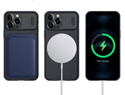 Apple IPhone 13 Pro Nillkin CamShield Pro Magsafe silikoonkaitse must - Image 5
