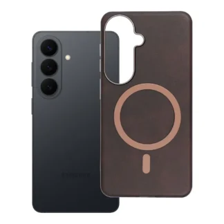 Samsung A56 (5G) / A566 Leather Pro Magsafe kõvakate pruun
