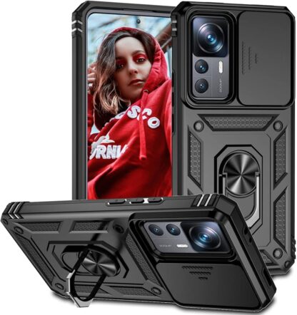 Xiaomi 12T / 12T Pro / 12 Pro Armor Slide kõvakorpus must