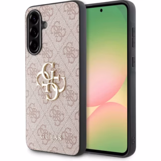 Samsung A36 (5G) / A366 Guess HC 4G PU Big Logo silikoonkaitse roosa