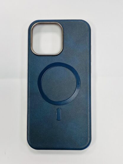 Apple Iphone 15 Pro Leather Pro Magsafe kõvakate tumesinine