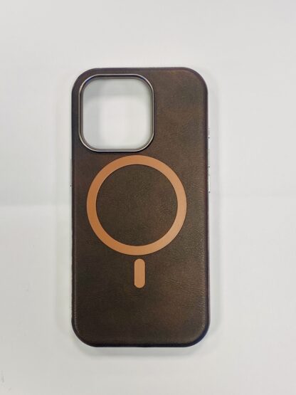 Apple Iphone 15 Pro Leather Pro Magsafe kõvakate pruun