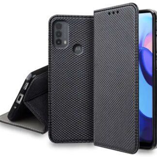 Motorola Moto E30 / Moto E40 Smart Magnet kaitsekott must