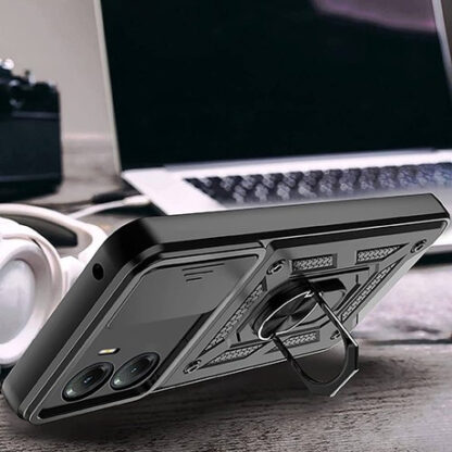 Motorola Moto E14 / Moto G24 / Moto G04 Armor Slide kõvakorpus must - Image 2