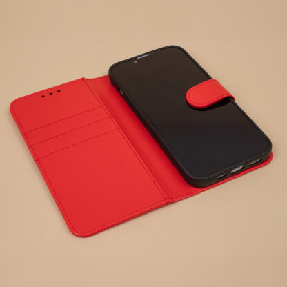 Apple Iphone 16e / Iphone SE (2025) Fancy Leather kaitsekott punane - Image 3