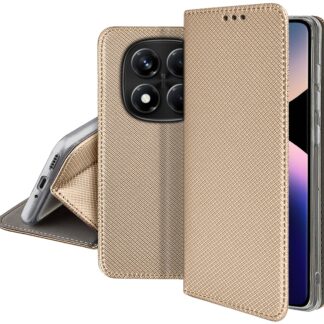 Xiaomi Redmi Note 14 Pro (5G) / Redmi Note 14 Pro Plus (5G) / Poco X7 (5G) Smart Magnet kaitsekott kuldne
