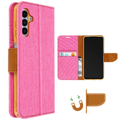 Samsung S25 Plus (5G) / S936 Canvas kaitsekott roosa - Image 2