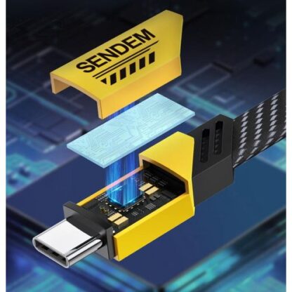 Sendem M82 Type-C / Type-C laadimiskaabel / 66W / 1 meetrine - Image 2