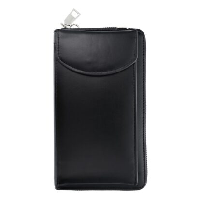 Universaalne Leather 2in1 kaitsekott-rahakott must
