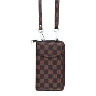 Universaalne Leather 2in1 kaitsekott-rahakott Squares
