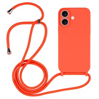 Apple Iphone 16 Crossbody silikoonkaitse oranz