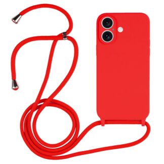 Apple Iphone 16 Crossbody silikoonkaitse punane