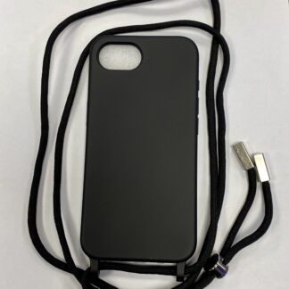 Apple Iphone 16e Crossbody silikoonkaitse must