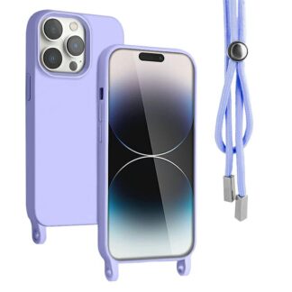 Apple Iphone 14 Pro Crossbody silikoonkaitse lilla