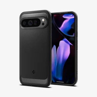 Google Pixel 9 Pro XL Spigen Rugged Armor silikoonkaitse must