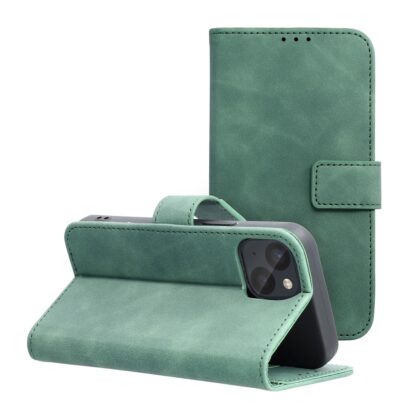 Xiaomi Redmi Note 14 (4G / 5G) / Poco M7 Pro (5G) Leather Nubuck kaitsekott roheline - Image 2