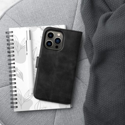 Xiaomi Redmi Note 14 (4G / 5G) / Poco M7 Pro (5G) Leather Nubuck kaitsekott must - Image 2