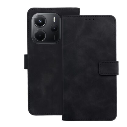 Xiaomi Redmi Note 14 (4G / 5G) / Poco M7 Pro (5G) Leather Nubuck kaitsekott must
