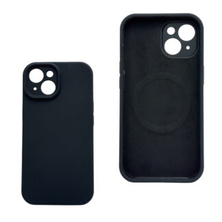 Apple Iphone 15 Rubber Magsafe silikoonkaitse must