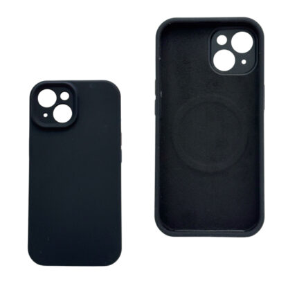 Apple Iphone 15 Rubber Magsafe silikoonkaitse must