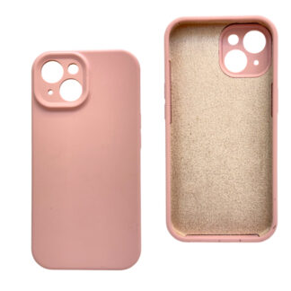 Apple Iphone 15 Rubber Magsafe silikoonkaitse heleroosa