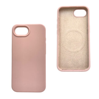 Apple Iphone 16e Rubber Magsafe silikoonkaitse heleroosa