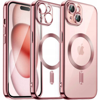 Apple Iphone 15 CamProtect Magsafe silikoonkaitse rosegold