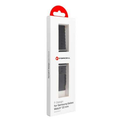 Forcell F-Design 22mm Samsung silikoonist kellarihm must - Image 3