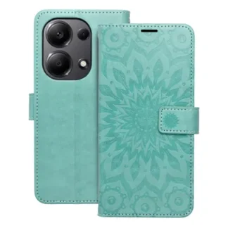 Xiaomi Redmi 15C (5G) Leather Mandala kaitsekott roheline